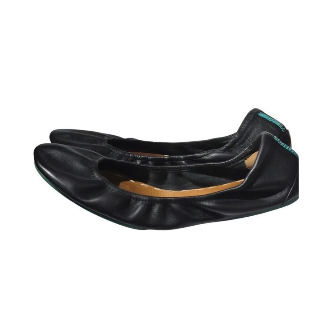 Tieks Black Leather Ballet Flats Women's Slip On Round Toe Lightweight US 10 M